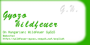 gyozo wildfeuer business card